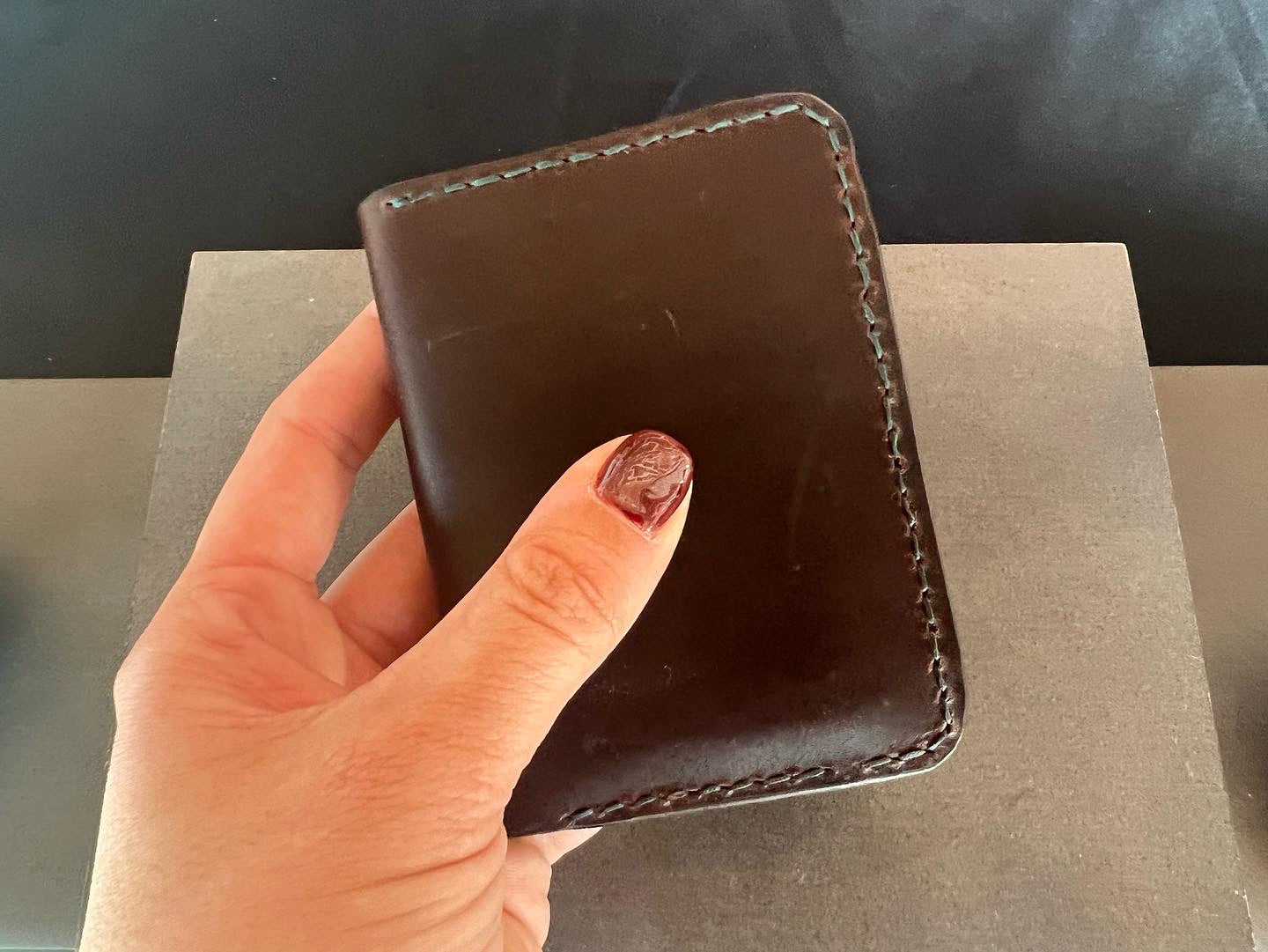 Vertical Leather Bifold Wallet